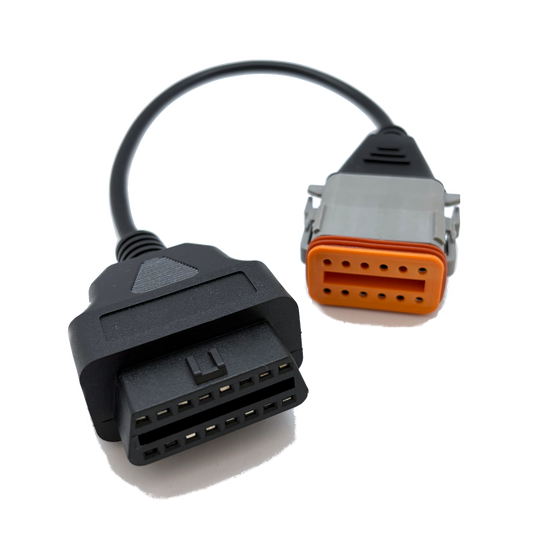 Cummins-Komatsu Truck 12 PIN J1939 to 16 PIN OBD-II Adapter